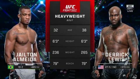 UFC Fight Night 231 - Jailton Almeida vs Derrick Lewis - November 04, 2023