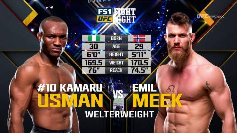 UFCFN 124: Kamaru Usman vs Emil Meek - Jan 15, 2018