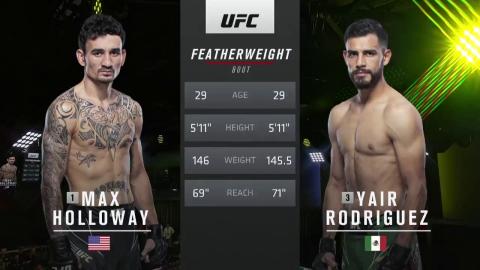 UFC Fight Night 197 - Max Holloway vs. Yair Rodriguez - Nov 13, 2021